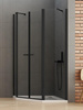 KABINA NEW SOLEO BLACK ASYMETRYCZNA U 100x80x195 CZYSTE 6mm ACTIVE SHIELD