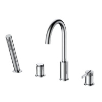 Bateria wannowa 4-otworowa, chrom