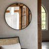 Holworth Large Round Mirror Black 800x35x800