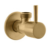 Zawór narożny z ceramicznym pokrywem 1/2"x3/8", złoto mat