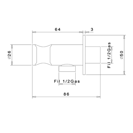 Przyłącze kątowe z uchwytem, złoto
