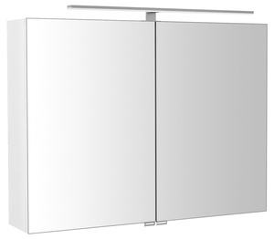 RIWA LED szafka z lustrem, oświetlenie LED, 81x70x17cm, biały połysk