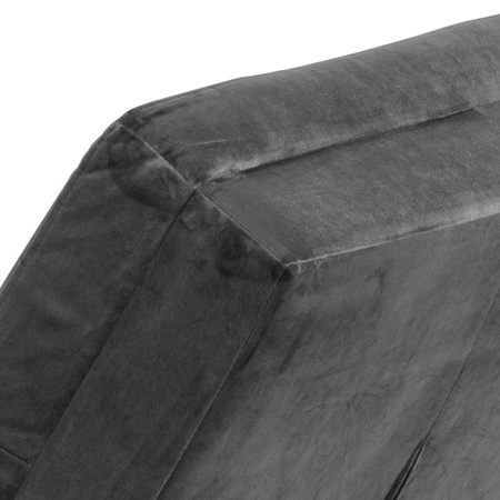 Szezlong Slinky – dark grey welur, pikowania poziome ACTONA