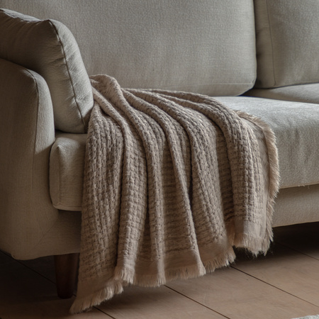 Pled Soft Touch – naturalny, 130 × 170 cm