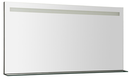 BRETO lustro z oświetleniem LED i półką 120x60,8cm