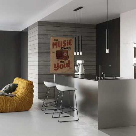 Lampa wisząca WEZYR 3 czarna
