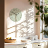 Arabic Wall Clock Pearl Green 12in