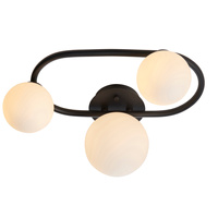 Pulsa Bathroom 3 Ceiling Light Black 175x359x252mm