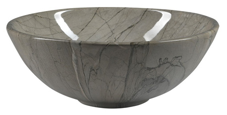 DALMA umywalka ceramiczna nablatowa Ø 42 cm, grigio