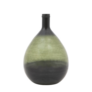 Rueda Giant Glass Bottle Vase Olive 640mm