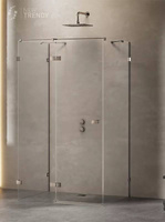 KABINA AVEXA GUNMETAL BRUSHED PROSTOKĄTNA PRZYŚCIENNA L 100x110x200 CZYSTE 6mm ACTIVE SHIELD