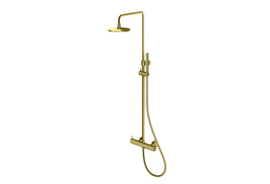 Axel Brushed Gold Zestaw prysznicowy natynkowy