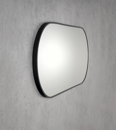 AROWANA lustro owalne w ramie 50x120cm, czarny mat