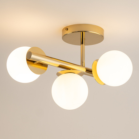 AVOLA plafon 3 złoty/biały