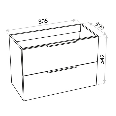 Szafka wisząca Kalifornia Black 800