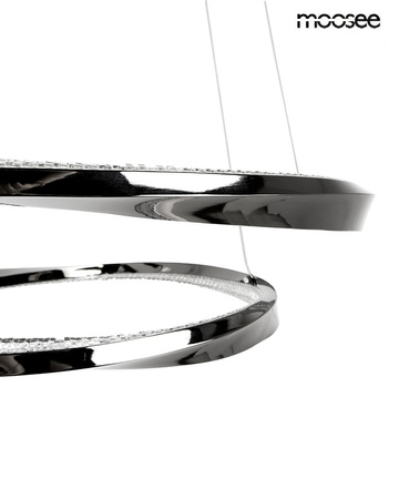 MOOSEE lampa wisząca ANILLO 2 czarny      chrom