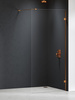 NZ2 Kabina prysznicowa EVENTA COPPER BRUSHED WALK-IN U 50x200 szkło czyste 8mm Active Shield 2.0