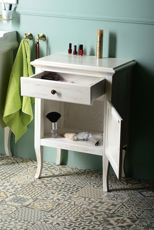 RETRO szafka 60x80x38cm, starobiała, prawa