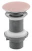 Odpływ umywalkowy 5/4", klik-klak, korek ceramiczny, 20-70mm, różowy mat Salmon