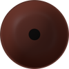BANERA ROUND umywalka kompozytowa nablatowa, średnica 39cm, brązowy mat