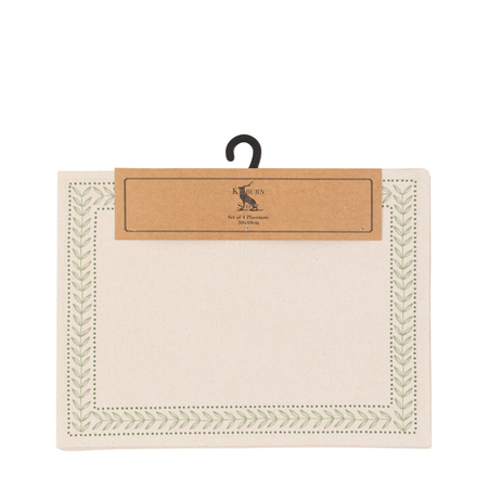 Arbor Leaf Placemats Natural 4pk 300x400mm
