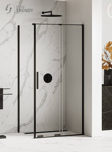 KABINA SMART BLACK PROSTOKĄTNA  130x80x200 CZYSTE 8mm ACTIVE SHIELD