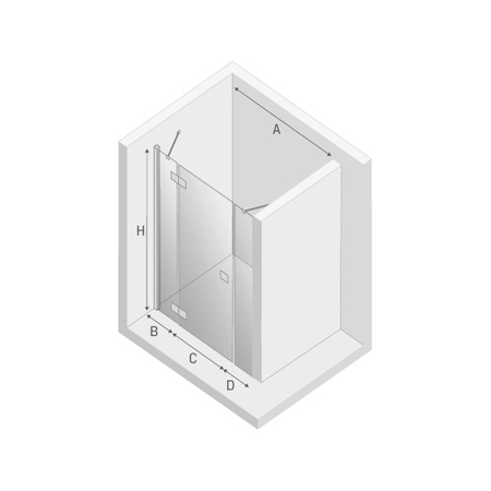 DRZWI WNĘKOWE REFLEXA L 130x200 CZYSTE 6mm ACTIVE SHIELD