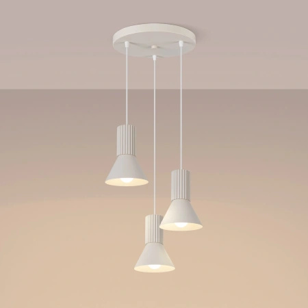 Lampa wisząca ESTRIA 3P beżowa