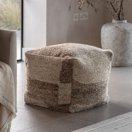 Herning Tonal Pouffe Natural 500x500x450mm