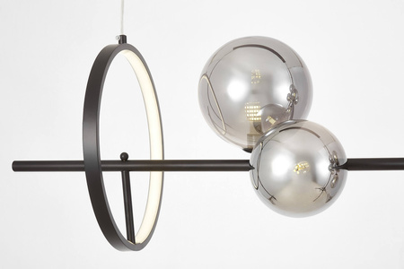 NOWOCZESNA LAMPA WISZĄCA CZARNO-DYMIONA MERIDO W9