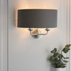 Highclere 2 Wall Light Nickel & Charcoal