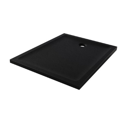 Brodzik MILD STONE akrylowy prostokątny 120x70x4,5 czarny