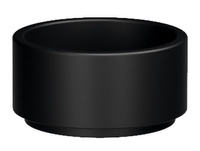 OKE umywalka ceramiczna nablatowa, Ø 30 cm, czarny mat