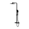 Natynkowy zestaw prysznicowy termostatyczny z deszczownicą Cetus Matt Black