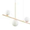 Lampa wisząca MODERNO  80 cm -kremowa z białymi kloszami
