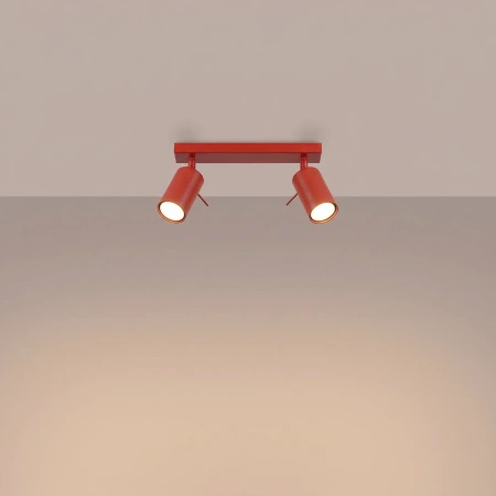 Plafon RING 2 czerwony
