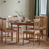 Eton Round Ext Dning Table Natural 1100/1500x750mm