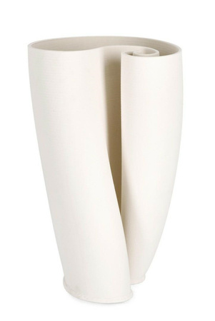 Wazon dekoracyjny BIZZOTTO MAELI BEIGE H33,5 – beżowa ceramika 3D