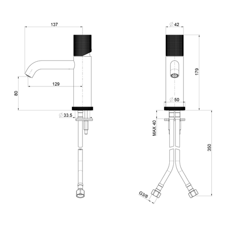 ULTRATAP bateria umywalkowa bez odpływu, chrom