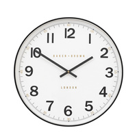 Whitby Wall Clock Black 50cm