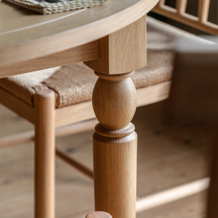 Eton Round Ext Dning Table Natural 1100/1500x750mm