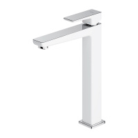 PARMA bateria umywalkowa wysoka, chrom/biały połysk