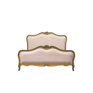 Eleganckie łóżko tapicerowane 6' Linen Weathered