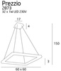PREZZIO SQUARE lampa wisząca