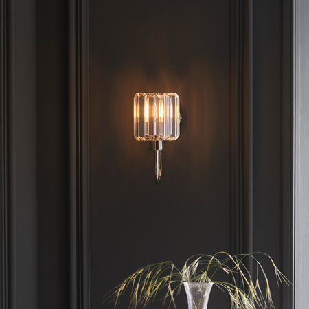 Berenice 1 Wall Light Bright Nickel