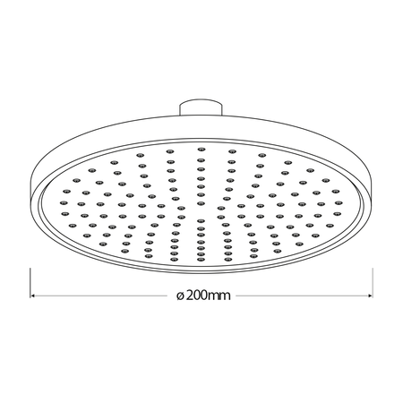 Deszczownia, średnica 200mm, ABS/chrom