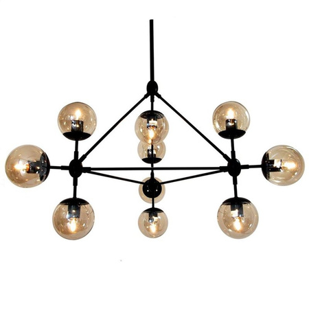 Lampa wisząca ASTRIFERO-10, 90 cm -  bursztynowo czarna