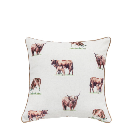 Watercolour Kilburn Cow Cushion Cover 450x450mm