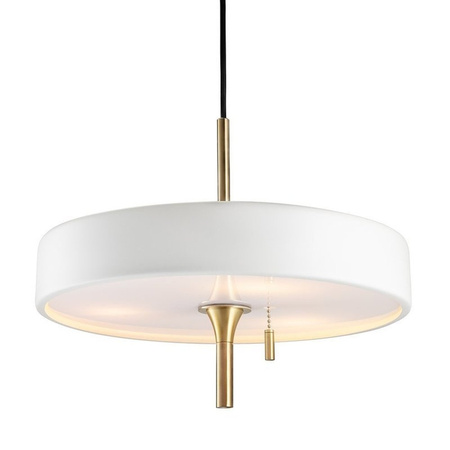 Lampa wisząca ARTDECO 35 cm - biało - złota do salonu