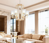 NOWOCZESNA LAMPA WISZĄCA ZŁOTA MANHATTAN W6